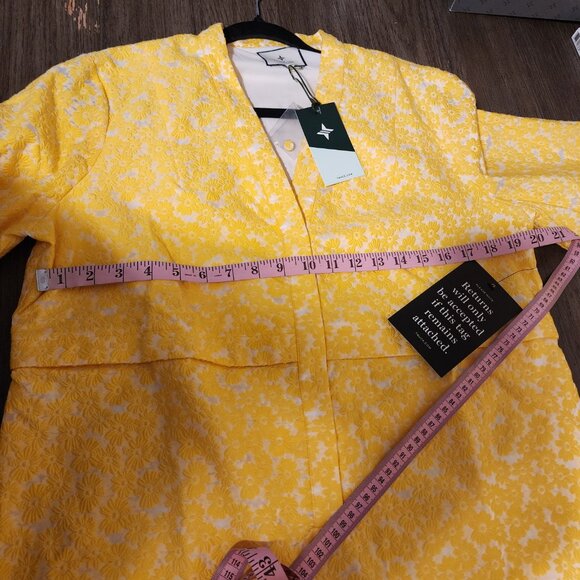 Tuckernuck Yellow Daisy Jacquard Aurelia Dress NWT XL - Picture 12 of 15